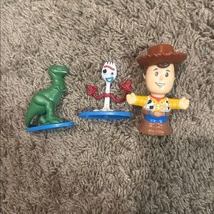 Toy Story Woody, Rex , and forky Figurine Set